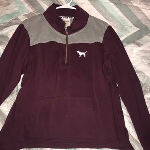 Vs pink quarter zip sweater